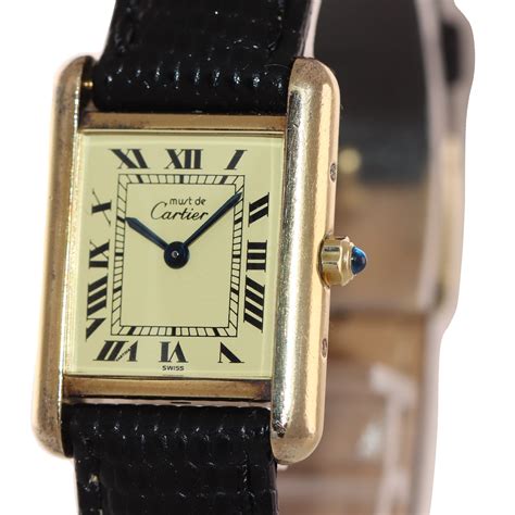 cartier tank vermeil vintage